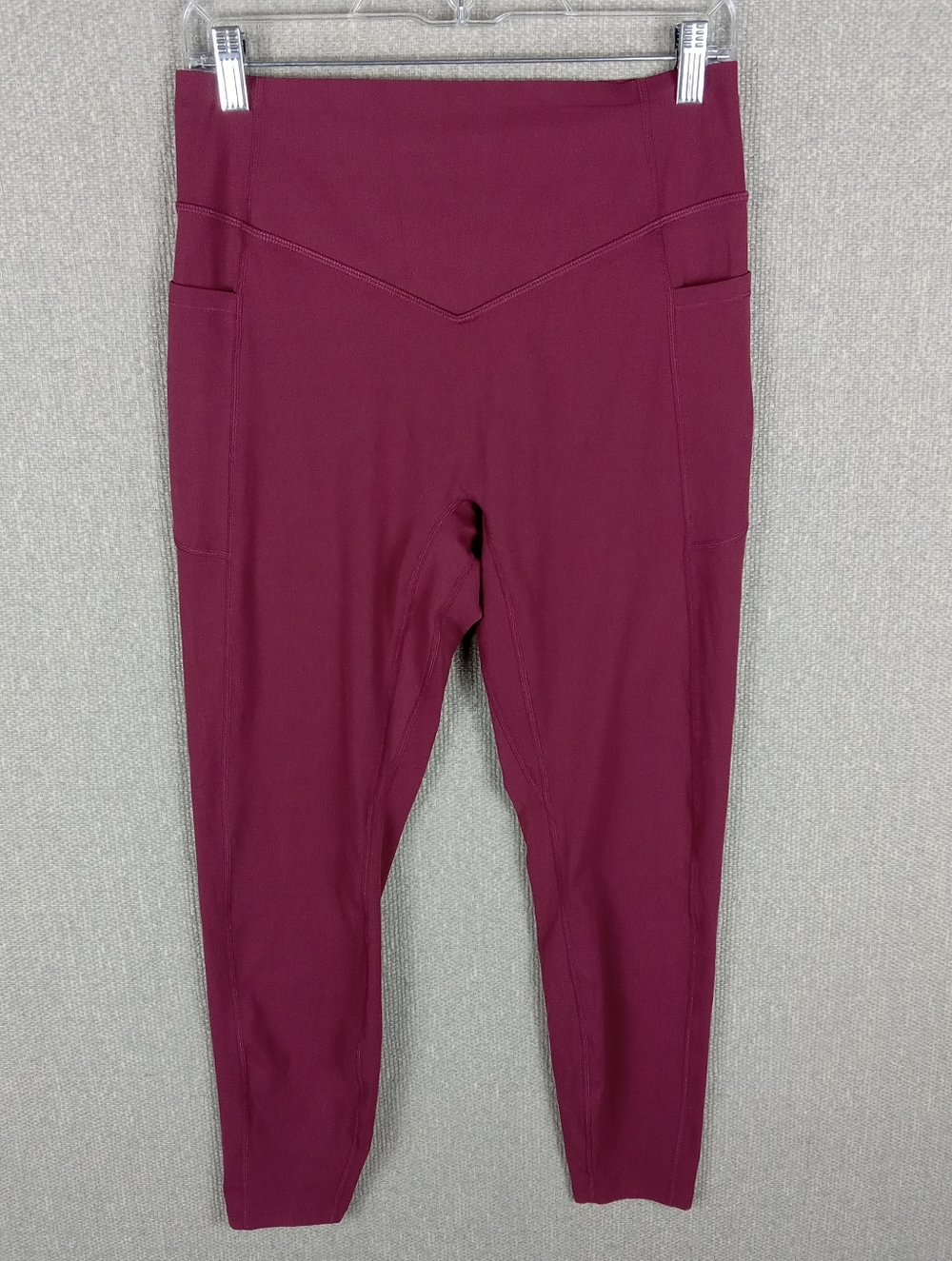 Halara UltraSculpt High Waisted Tummy Control Leggings Burgundy Large Activewear